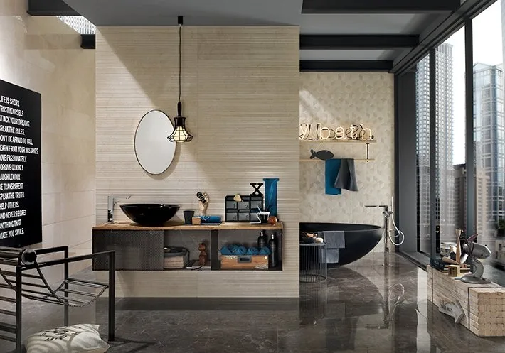 Beige Experience Wall в интерьере