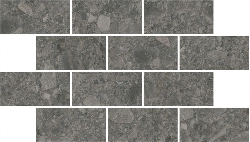Чеппо ди Гре мозаичный антрацит матовый обрезной 34,6x20