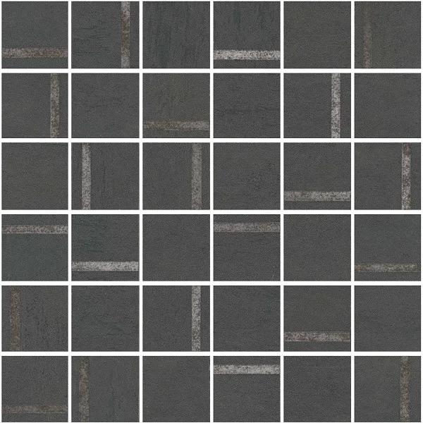 Гварди 2 мозаичный антрацит матовый обрезной 30x30