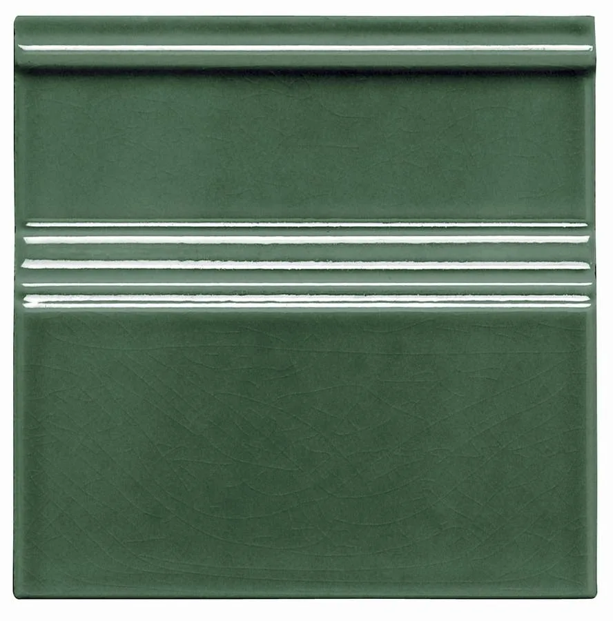 Керамическая плитка Rodapie Clasico C/C Verde Oscuro 15 X 15