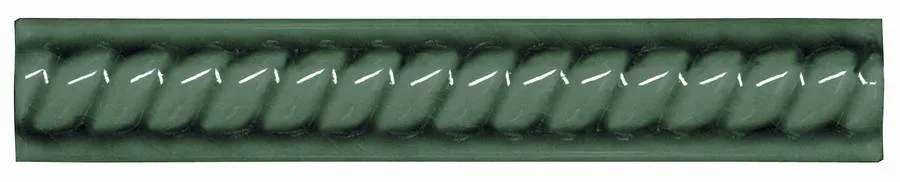 Керамическая плитка Trenza Pb C/C Verde Oscuro 2.5 X 15