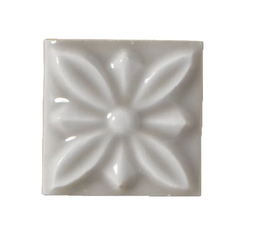 Керамическая плитка Taco Relieve Flor Nº 1 Graystone 3 X 3