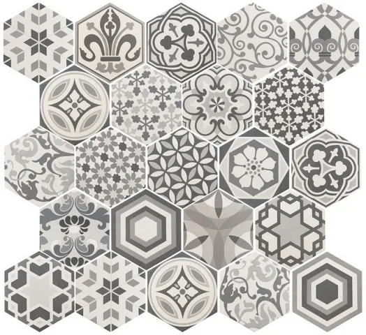 Керамогранит Hexatile Harmony B&W 17,5X20