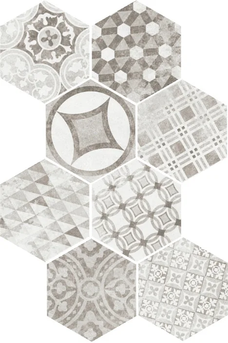 Керамогранит Hexatile Cement Garden Grey 17,5X20
