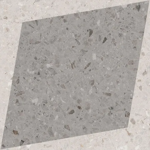 Керамогранит Natural Drops Rhombus Decor Grey 18.5X18.5 См