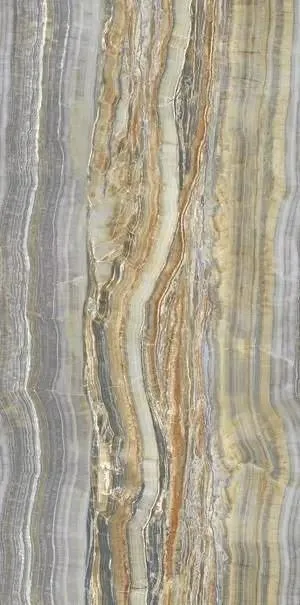 Керамогранит Ultra Onici GREY ONYX VEIN Cut Luc. Shiny (150х75) 6mm