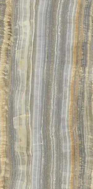 Керамогранит Ultra Onici GREY ONYX VEIN Cut Luc. Shiny (300х150) 6mm