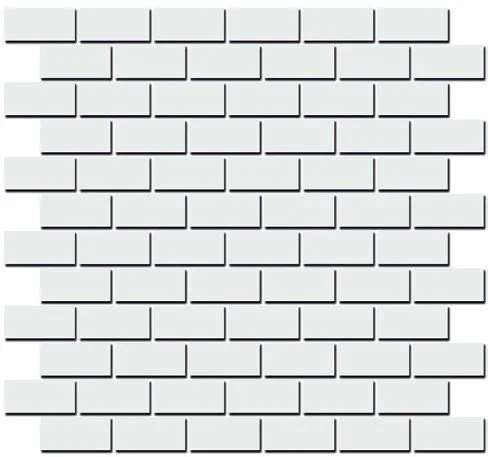 Керамическая плитка Турнон белый матовый мозаичный 32x30