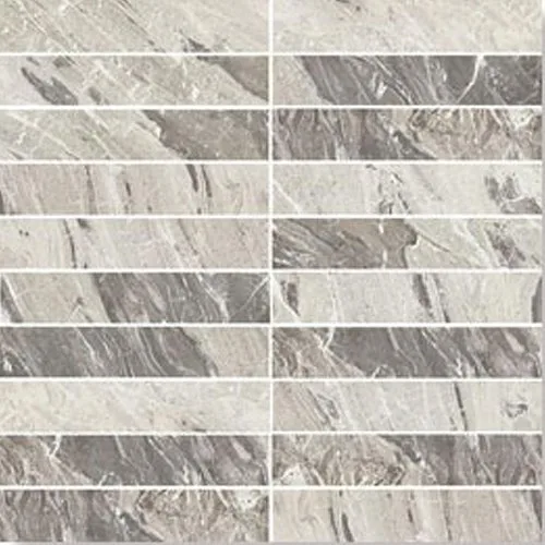 Керамогранит I Marmi Marble Gray Mosaico Glossy 3x15 30x30 — Rex