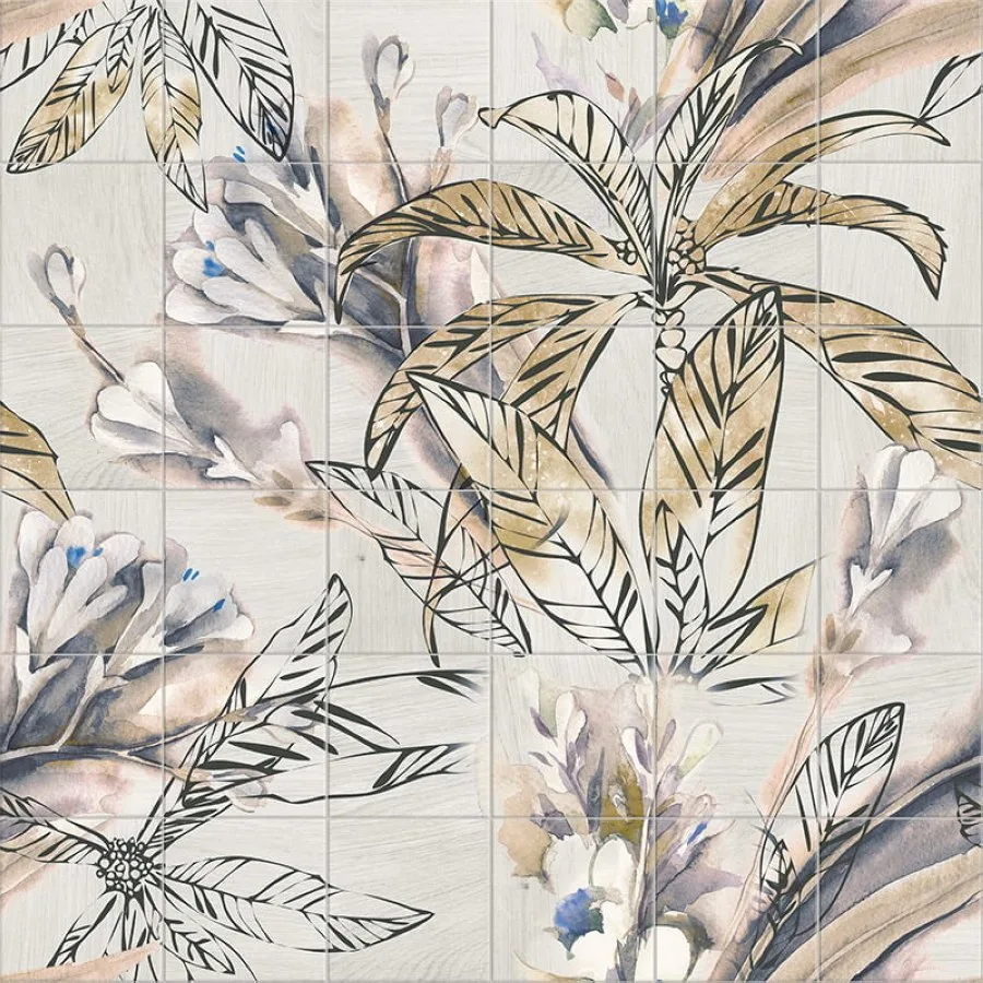Керамогранит Mural Autumn Leaves 120x120 (Комплект Из 36шт 20x20)