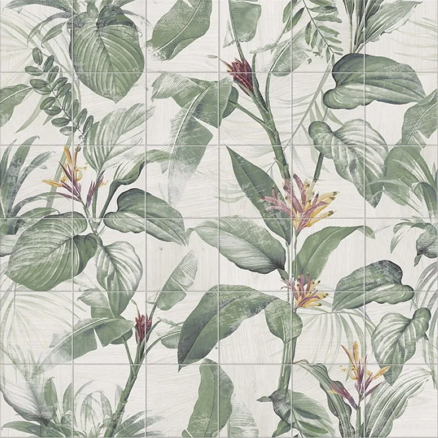 Керамогранит Mural Spring Leaves 120x120 (Комплект Из 36шт 20x20)