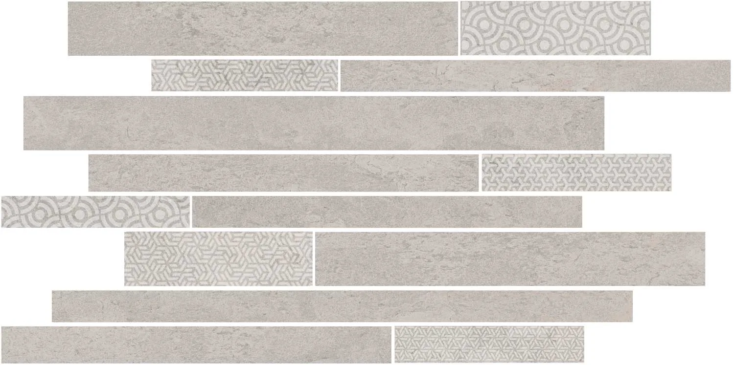 Керамогранит Ламелла серый светлый мозаичный 50.2x25 — Kerama Marazzi