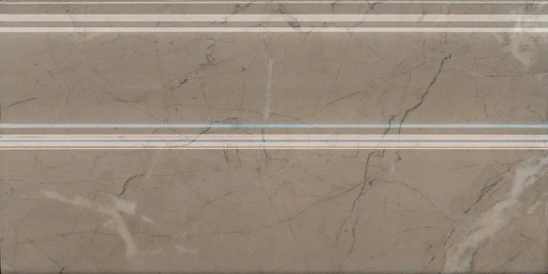 Плинтус Серенада бежевый тёмный глянцевый обрезной 30x15 — Kerama Marazzi