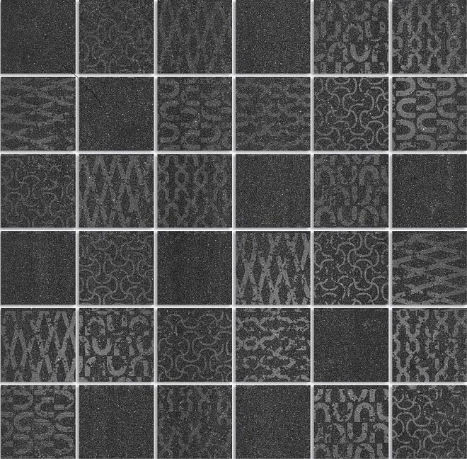 Керамогранит Про Дабл черный мозаичный 30x30