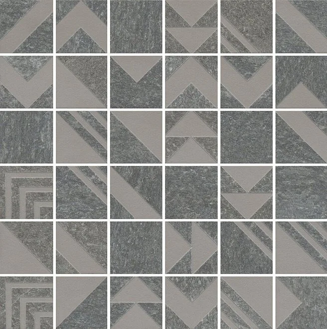 Керамогранит Про Нордик серый темный мозаичный 30x30 (гранит)