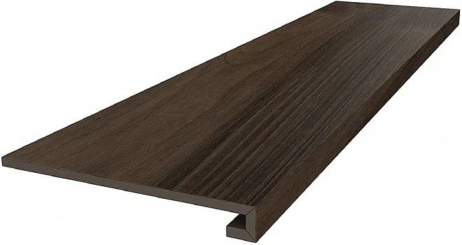 Керамогранит Ступень клееная Про Вуд коричневый 33x119.5