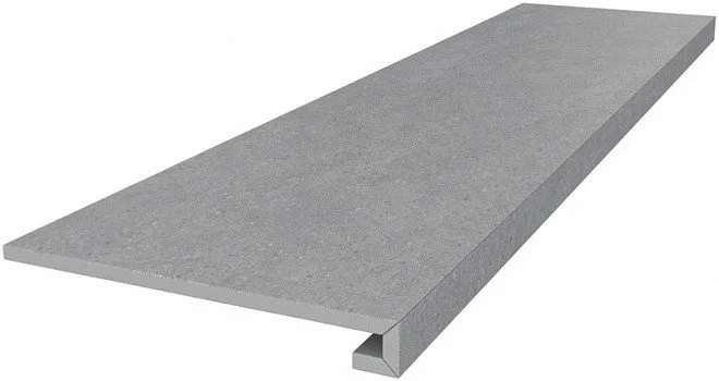Керамогранит Ступень клееная Фондамента серый светлый 33x119.5 — Kerama Marazzi