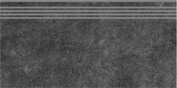 Керамогранит Ступень Королевская дорога черный обрезной 30x60