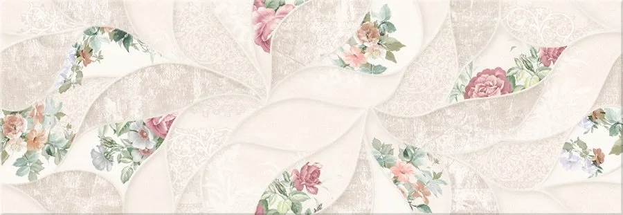 Керамическая плитка Malwiya Milk Floris 24.2x70