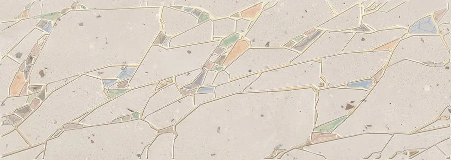 Керамическая плитка Terrazzo Decor Marfil Crystal 25.1x70.9
