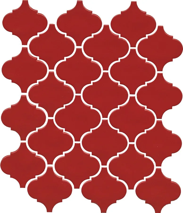 Керамическая плитка Авейру мозаичный красный глянцевый 26х30