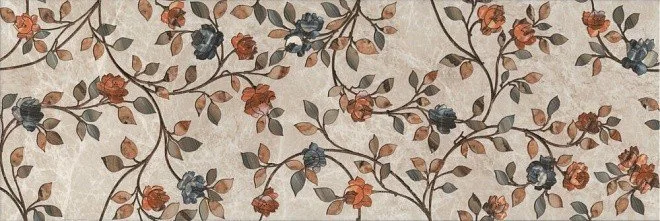 Керамическая плитка Гран-Виа цветы обрезной 30x89.5