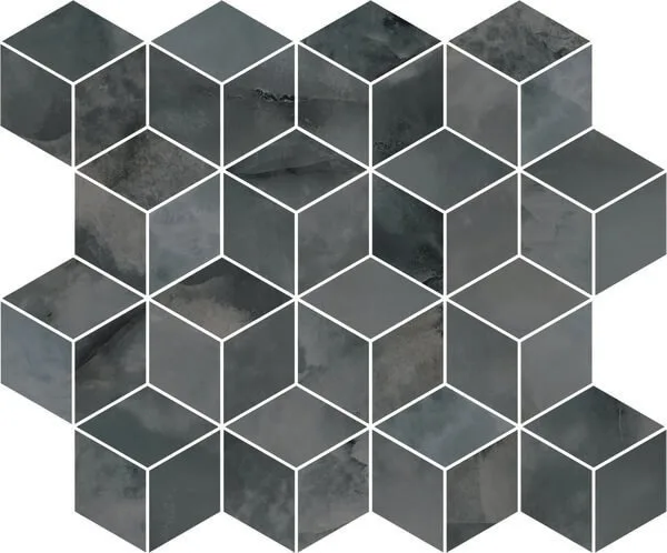 Керамическая плитка Джардини серый темный мозаичный 45x37.5