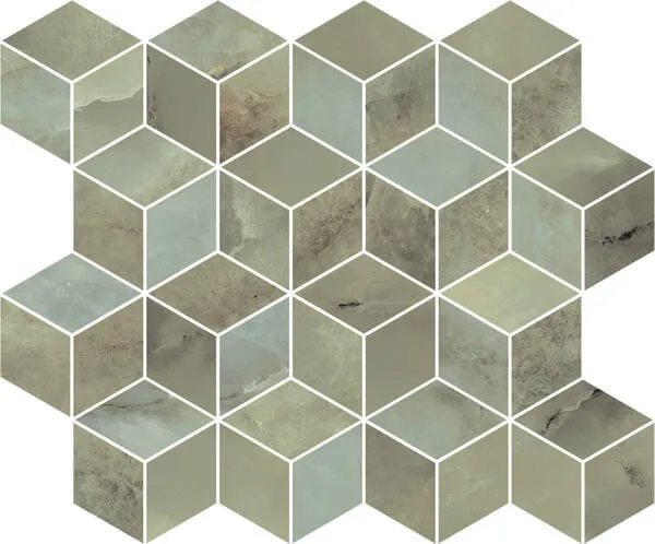 Керамическая плитка Джардини зеленый мозаичный 45x37.5