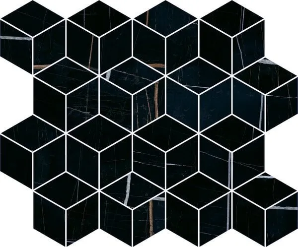 Керамическая плитка Греппи черный мозаичный 45x37.5 — Kerama Marazzi