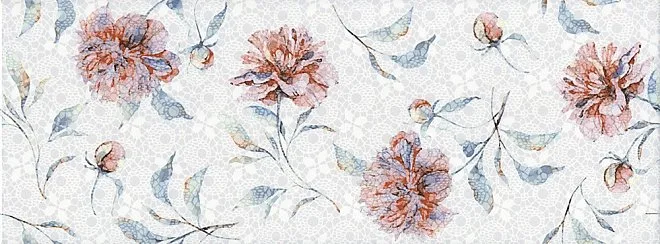 Керамическая плитка Ковентри Цветы 15x40 15004