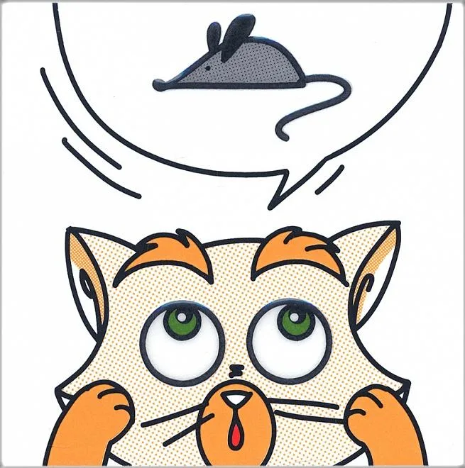 Керамическая плитка Кошки-Мышки. Мышка 20x20