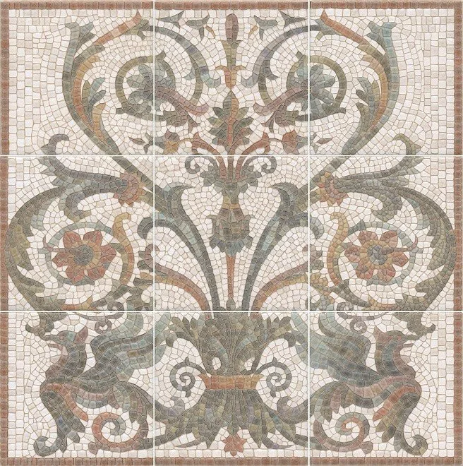 Керамическая плитка Панно Виченца, 9 частей 15х15 45x45