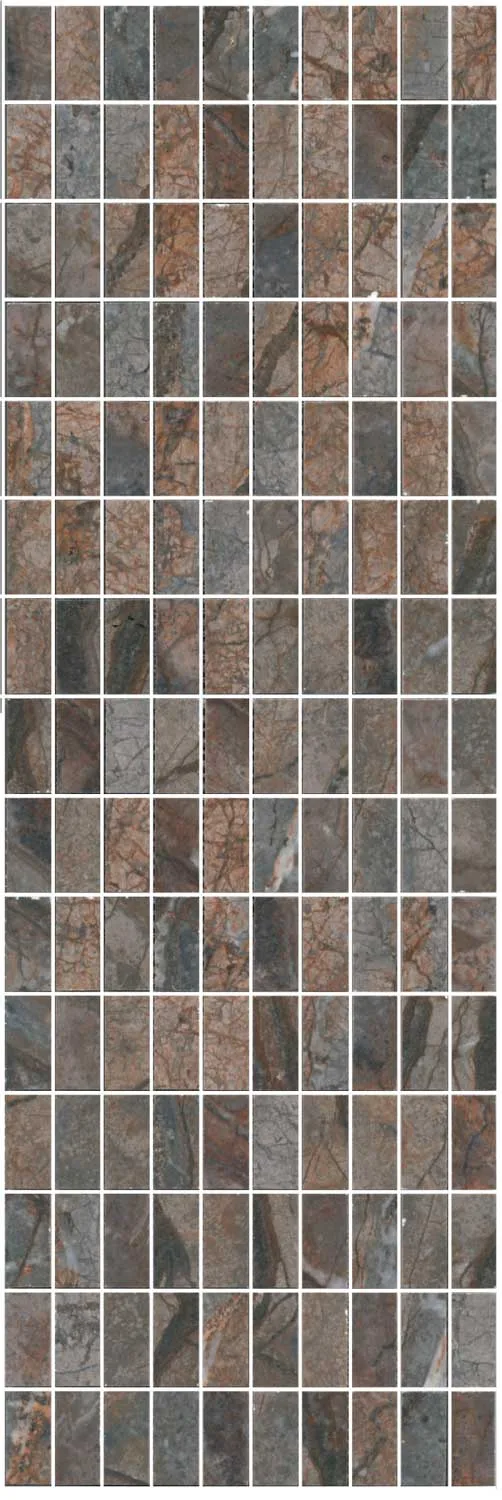 Керамическая плитка Театро коричневый мозаичный 25x75 MM12143