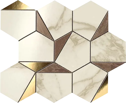 Marvel Gold Hex Brown-Calacatta 25.1x29
