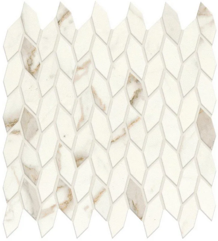 Marvel Calacatta Prestigio Mos. Twist Silk — Atlas Concorde — 30.5×30.5 см