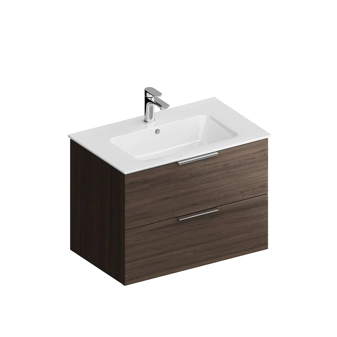 Тумба Piano Forte/Пиано Форте подвесная 75 см, 2 ящика, дымчатый вяз — Kerama Marazzi