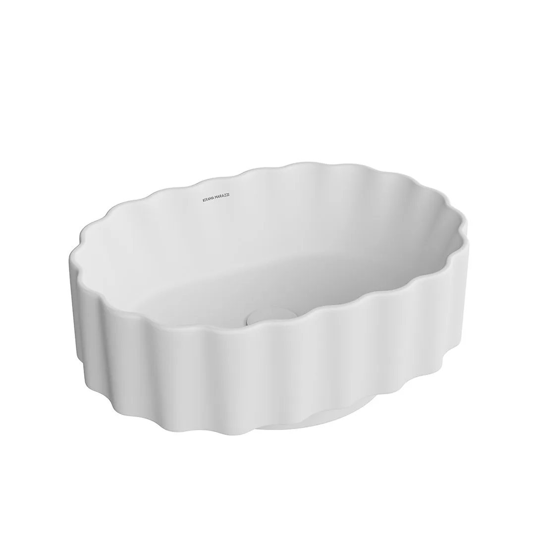 Раковина ARTBASIN Conchiglia/АртБэйзин Конкилья накладная 50, белая матовая — Kerama Marazzi