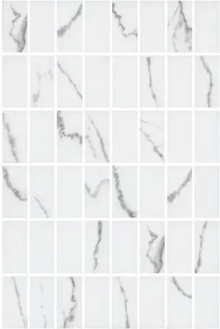 Мираколи мозаичный белый глянцевый 20x30
