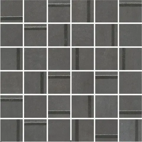 Гварди 1 мозаичный антрацит матовый обрезной 30x30