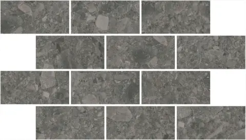 Чеппо ди Гре мозаичный антрацит матовый обрезной 34,6x20