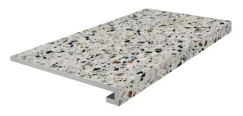 Ступень фронтальная клееная Бричиола белый матовый обрезной 33x60