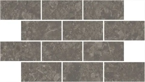 Чеппо ди Гре мозаичный коричневый матовый обрезной 34,6x20