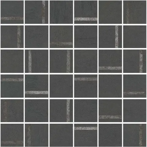 Гварди 2 мозаичный антрацит матовый обрезной 30x30