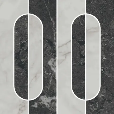 Тубкаль наборный матовый обрезной 30x30 декор
