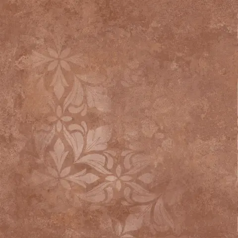 Хадду красный матовый декорированный 40,2x40,2 керамогранит