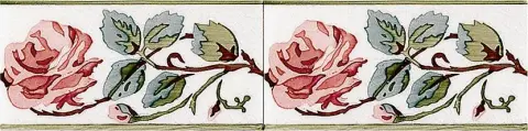 Керамическая плитка Cenefa Rosas Pb Carmin C/C B 7.5 X 15