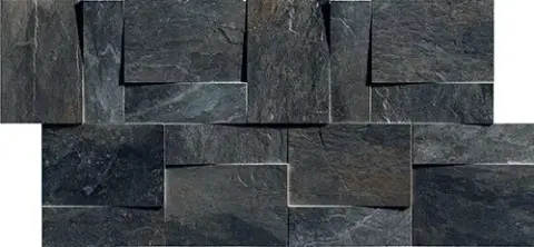 Керамогранит Ardoise Modulo Muretto 3d Noir 30x30