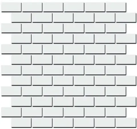 Керамическая плитка Турнон белый матовый мозаичный 32x30