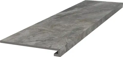Керамогранит Ступень клееная Гриджио серый обрезной 119,5х33 33x119.5