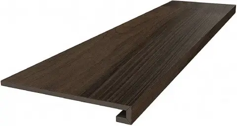 Керамогранит Ступень клееная Про Вуд коричневый 33x119.5